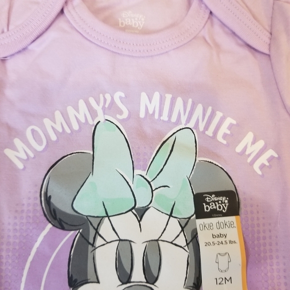 Disney baby Minnie Mouse lavender purple onesie size 12 mo NWT - Picture 6 of 12